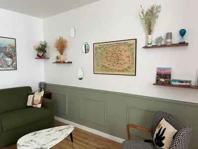 Coin salon dans l'établissement Relais Cocorico 