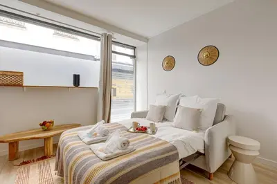 Un ou plusieurs lits dans un hébergement de l'établissement 385 Suite Princesse - Superbe Appartement à Paris