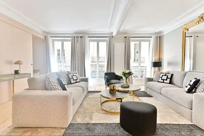 Coin salon dans l'établissement Appartement luxueux Musée du Louvre - Rivoli