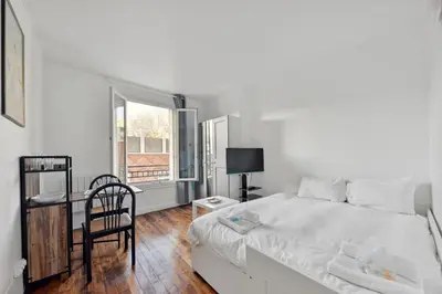 Un ou plusieurs lits dans un hébergement de l'établissement 516 Suite Champion - Superb apartment in Paris