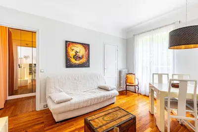 Coin salon dans l'établissement GuestReady - Charmant appartement dans le 16ème