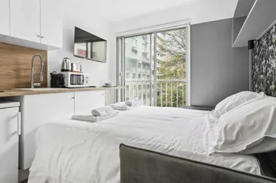 Un ou plusieurs lits dans un hébergement de l'établissement 531 Suite Bugeaud - Superbe Appartement à Paris