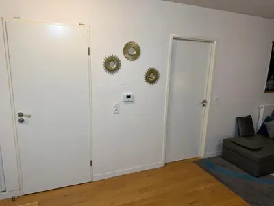 Coin salon dans l'établissement Appartement à 15 mins de Paris