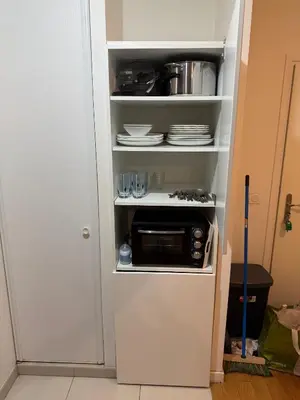 Cuisine ou kitchenette dans l'établissement Appartement à 15 mins de Paris