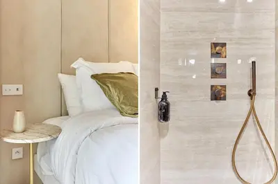 Un ou plusieurs lits dans un hébergement de l'établissement Sublime 3 bedrooms Apartment Center of Paris by Studio Prestige