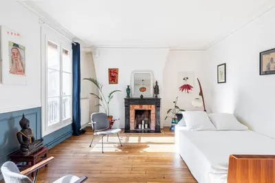 Coin salon dans l'établissement GuestReady - A Zen haven near Montmartre