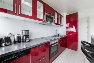 Cuisine ou kitchenette dans l'établissement Appartement Versailles Eiffel