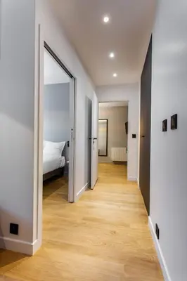 Un ou plusieurs lits dans un hébergement de l'établissement Magnificent apartment - 2BR-6P - Republique