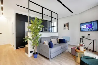 Télévision ou salle de divertissement dans l'établissement Luxury in the heart of Paris- 2BR-6P - Bourse