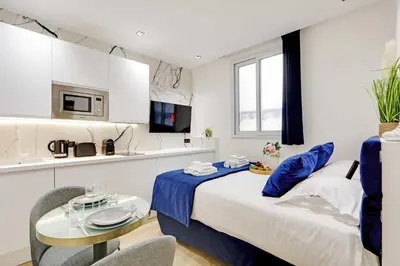Cuisine ou kitchenette dans l'établissement Studio ideally located in the heart of Paris