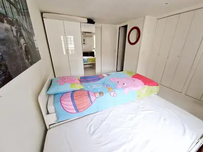 Un ou plusieurs lits dans un hébergement de l'établissement Marais Design flat