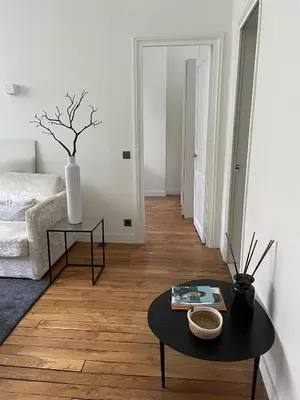 Un ou plusieurs lits dans un hébergement de l'établissement Appartement Tour Eiffel Invalides