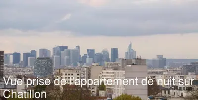Vue générale sur Issy-les-Moulineaux ou vue de la ville depuis le séjour chez l'habitant