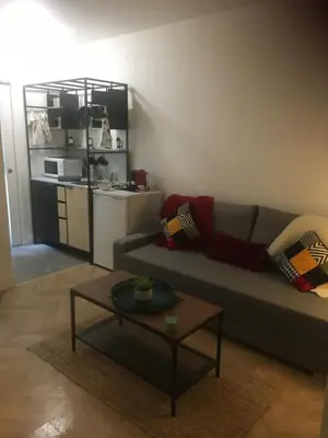 Cuisine ou kitchenette dans l'établissement Appartement paris Tour Eiffel