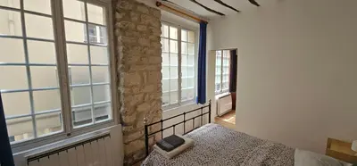 Un ou plusieurs lits dans un hébergement de l'établissement Appartement Fontaines - Soutar Prestige
