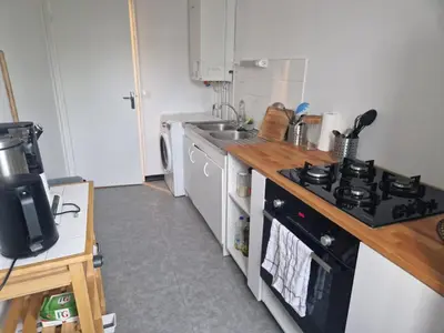 Cuisine ou kitchenette dans l'établissement Charmant Appartement Saint-Ouen