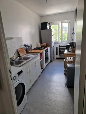 Cuisine ou kitchenette dans l'établissement Charmant Appartement Saint-Ouen