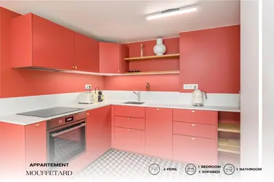 Cuisine ou kitchenette dans l'établissement Apartment 01 - Mouffetard