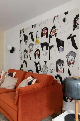 Coin salon dans l'établissement The place to be - 3BR with AirCo