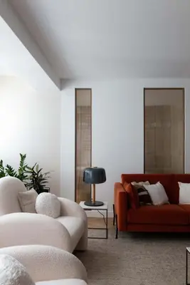 Coin salon dans l'établissement The place to be - 3BR with AirCo
