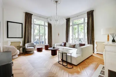 Coin salon dans l'établissement Sublime apartment - 2BR-4P - Arc de Triomphe
