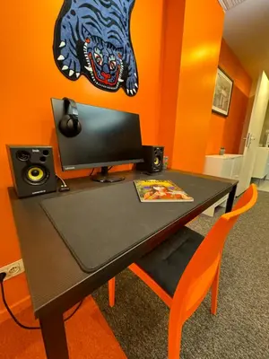 Télévision ou salle de divertissement dans l'établissement Eclectic apartment in Paris near Montmartre
