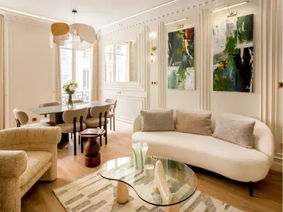 Coin salon dans l'établissement Merveil - Luxury Suite - Marais - Caire I