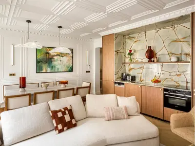 Cuisine ou kitchenette dans l'établissement Merveil - Signature Suite - Marais - Caire II