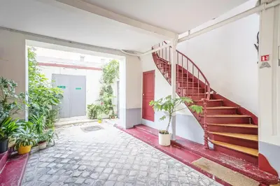 Plan de l'établissement Paris studio Rue Roger in Montparnasse Denfert Rochereau - with direct train to & from CDG airport