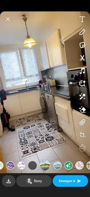Cuisine ou kitchenette dans l'établissement Résidence lux Paris Expo Porte de Versailles