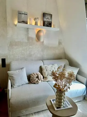 Coin salon dans l'établissement Séjour parisien Suite Bastille
