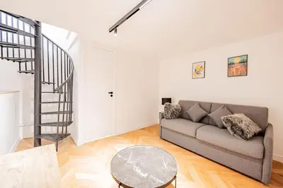 Coin salon dans l'établissement New Duplex 4Pers#Porte Maillot#Porte Champerret