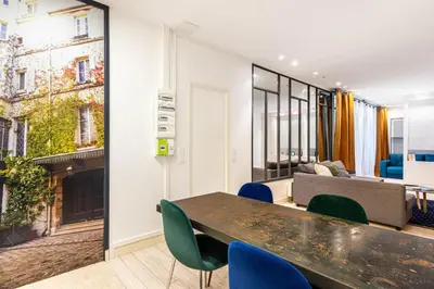 Coin salon dans l'établissement GuestReady - Modern stay near Place de la Bastille