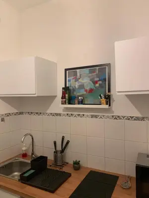 Cuisine ou kitchenette dans l'établissement Spacieux duplex parisien rénové, proche Tour Eiffel