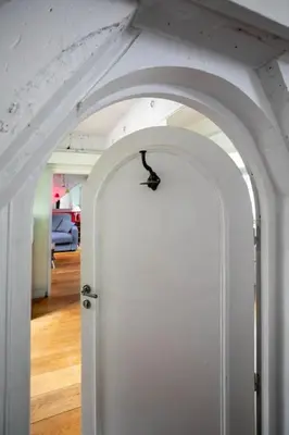 Un ou plusieurs lits dans un hébergement de l'établissement Cosy flat Saint-Michel - Seine