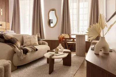 Coin salon dans l'établissement Luxurious A-C flat - 2P - Bastille-Le Marais