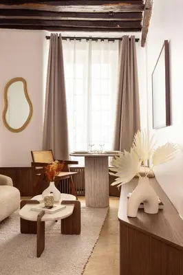 Coin salon dans l'établissement Luxurious A-C flat - 2P - Bastille-Le Marais