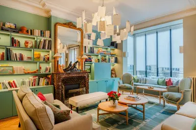 Coin salon dans l'établissement Paris Wagram Design Residence