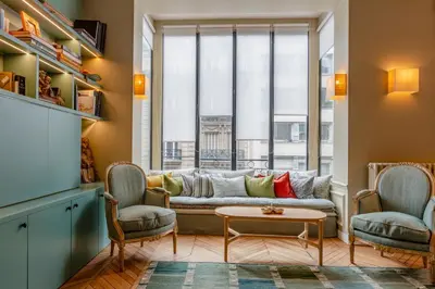 Coin salon dans l'établissement Paris Wagram Design Residence