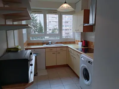 Cuisine ou kitchenette dans l'établissement 5 mn, 450m walk Metro La Defense, 3 bedrooms, Parking