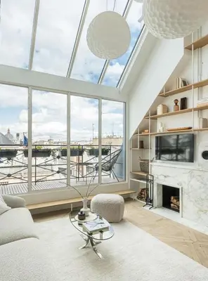 Coin salon dans l'établissement Amazing Loft