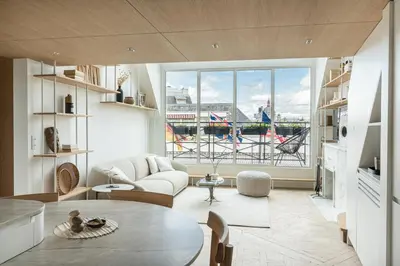 Coin salon dans l'établissement Amazing Loft