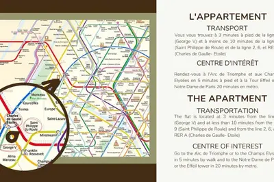 Plan de l'établissement B2#Two Bedrooms#Champs Elysées#Arc de Triomphe#AC