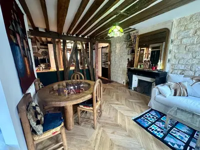 Coin salon dans l'établissement Appartement cosy