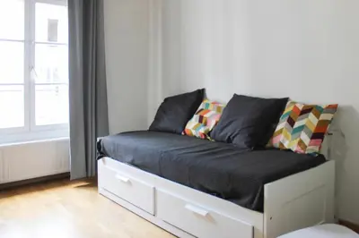 Coin salon dans l'établissement Spacious duplex in the heart of Paris