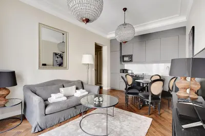 Coin salon dans l'établissement Charming apartment - 1BR-4P - Paris 16