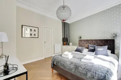 Un ou plusieurs lits dans un hébergement de l'établissement Charming apartment - 1BR-4P - Paris 16