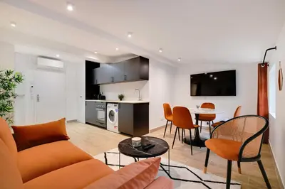 Cuisine ou kitchenette dans l'établissement Welcoming apartment -1BD-4P - 18th arrd