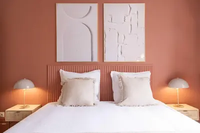 Un ou plusieurs lits dans un hébergement de l'établissement Chic apartment - 5BR-10P - Grenelle-Eiffel Tower
