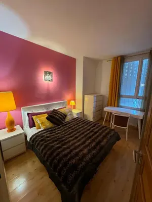 Un ou plusieurs lits dans un hébergement de l'établissement Appartement Le Boulogne